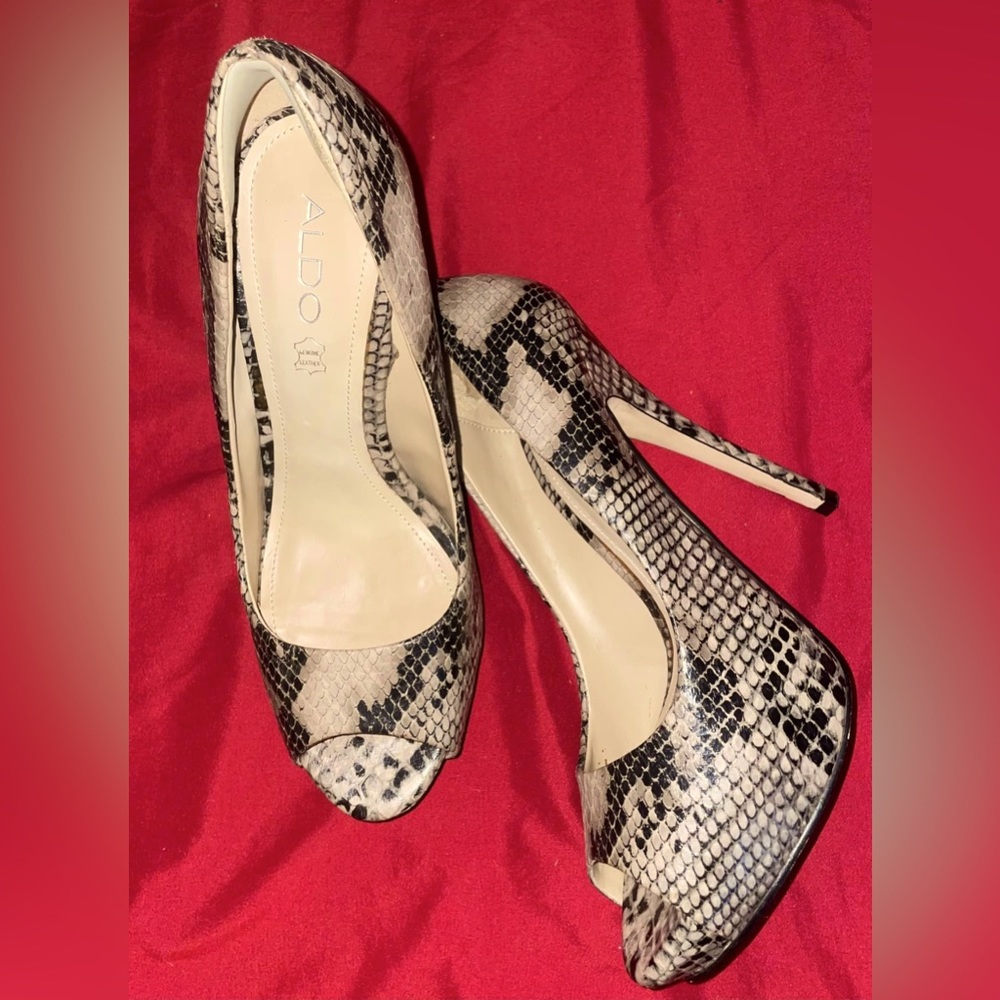 Aldo Snake Skin Heels